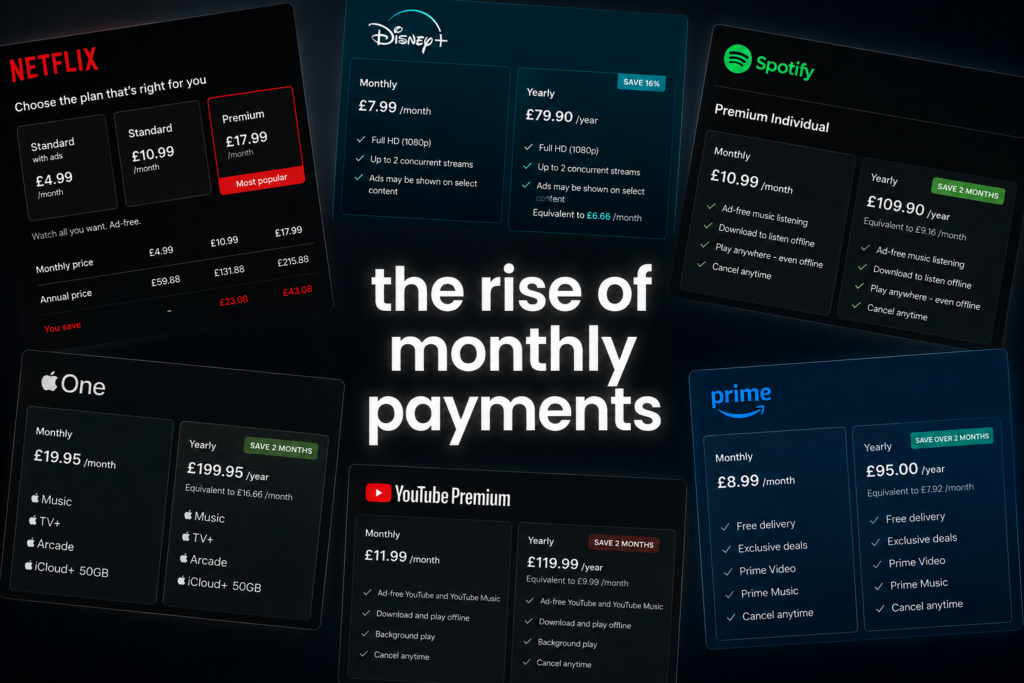 Rise of monthly payments